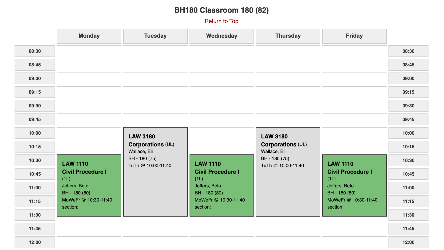 Software To Create College Class Schedules - OfCourse Scheduling